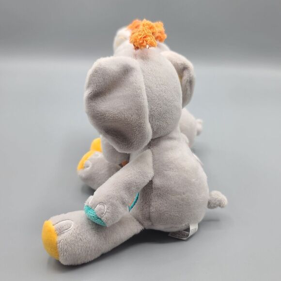 Tickle & Main We Are Twins Gray Elephant Plush Stuffed Baby Toy Rattle - Picture 4 of 9